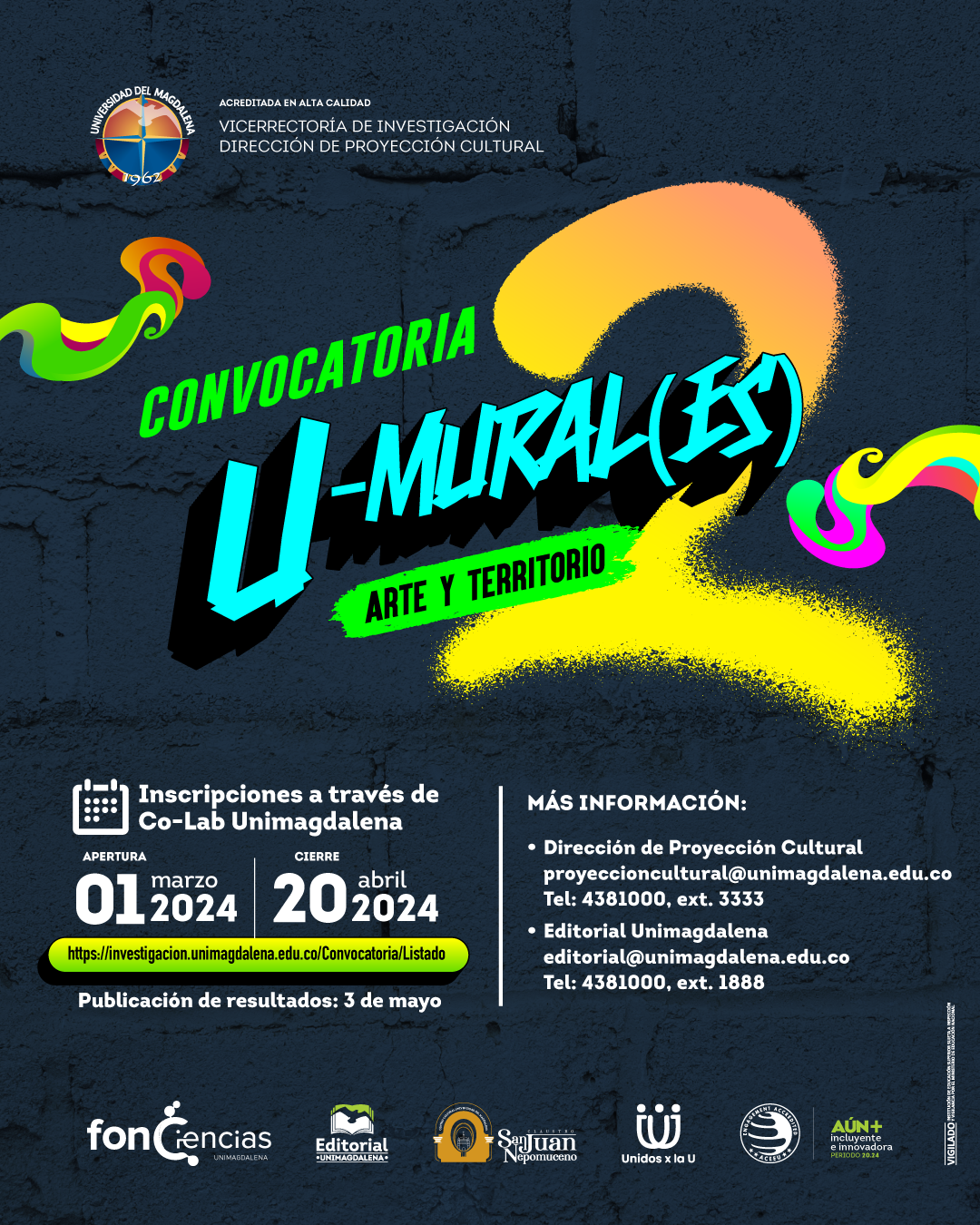 Interna - Arte y Cultura: Convocatoria de intervención muralista II U–mural(es) arte y territorio 2024