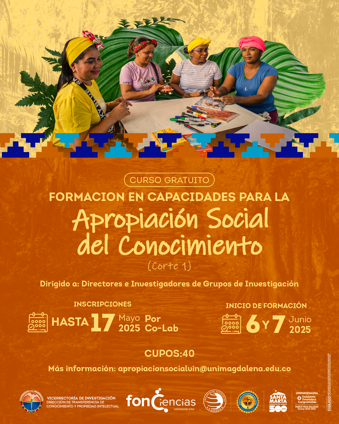 Curso Gratuito "Formación en capacidades para la Apropiación Social del Conocimiento" Corte 1