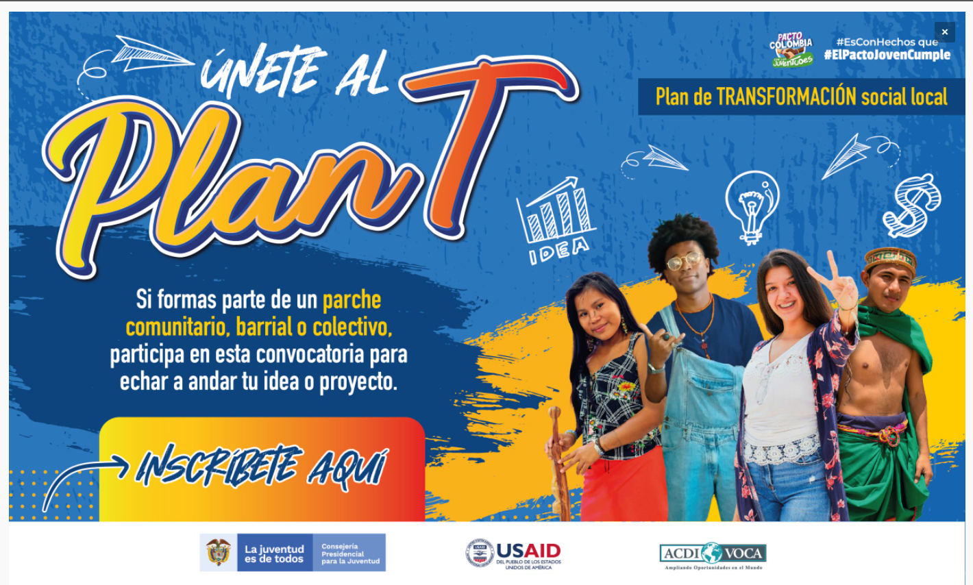 UNETE A CONVOCATORIA PLAN-T PARA GRUPOS JUVENILES