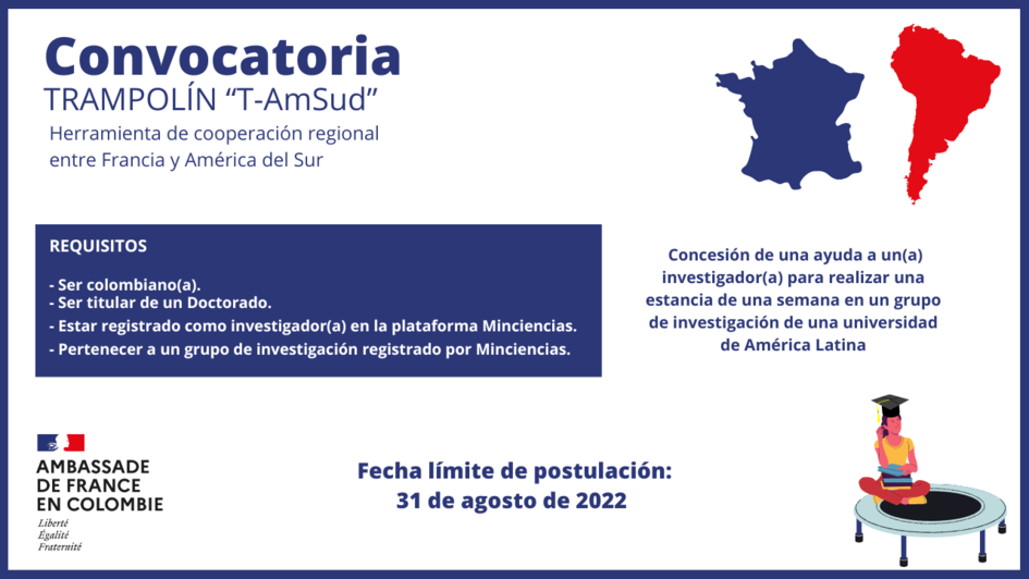 Convocatoria Trampolín “T-AmSud” de la Embajada de Francia
