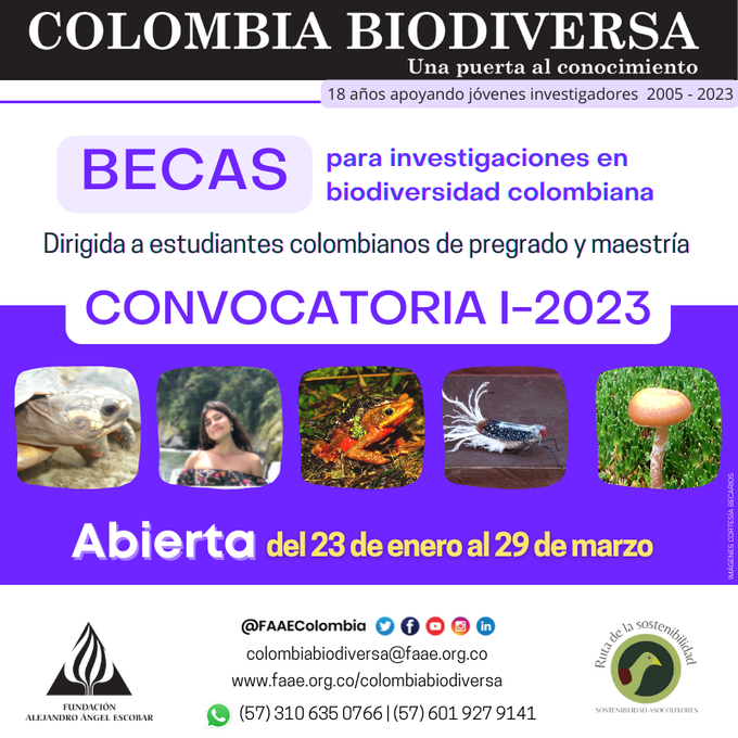 Becas para Investigación COLOMBIA BIODIVERSA