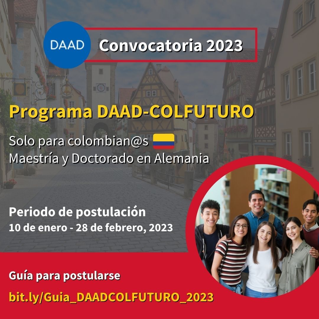 Convocatoria del programa DAAD-Colfuturo 2023 (posgrados en Alemania)
