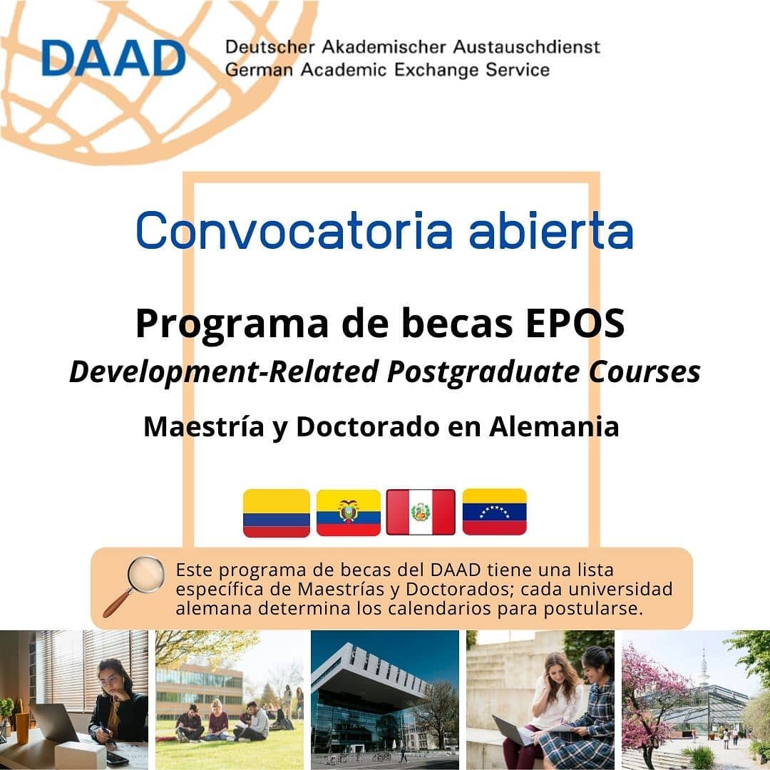 Estudios de Posgrado Relacionados con el Desarrollo (EPOS) - Maestría y Doctorado en Alemania 2023/24