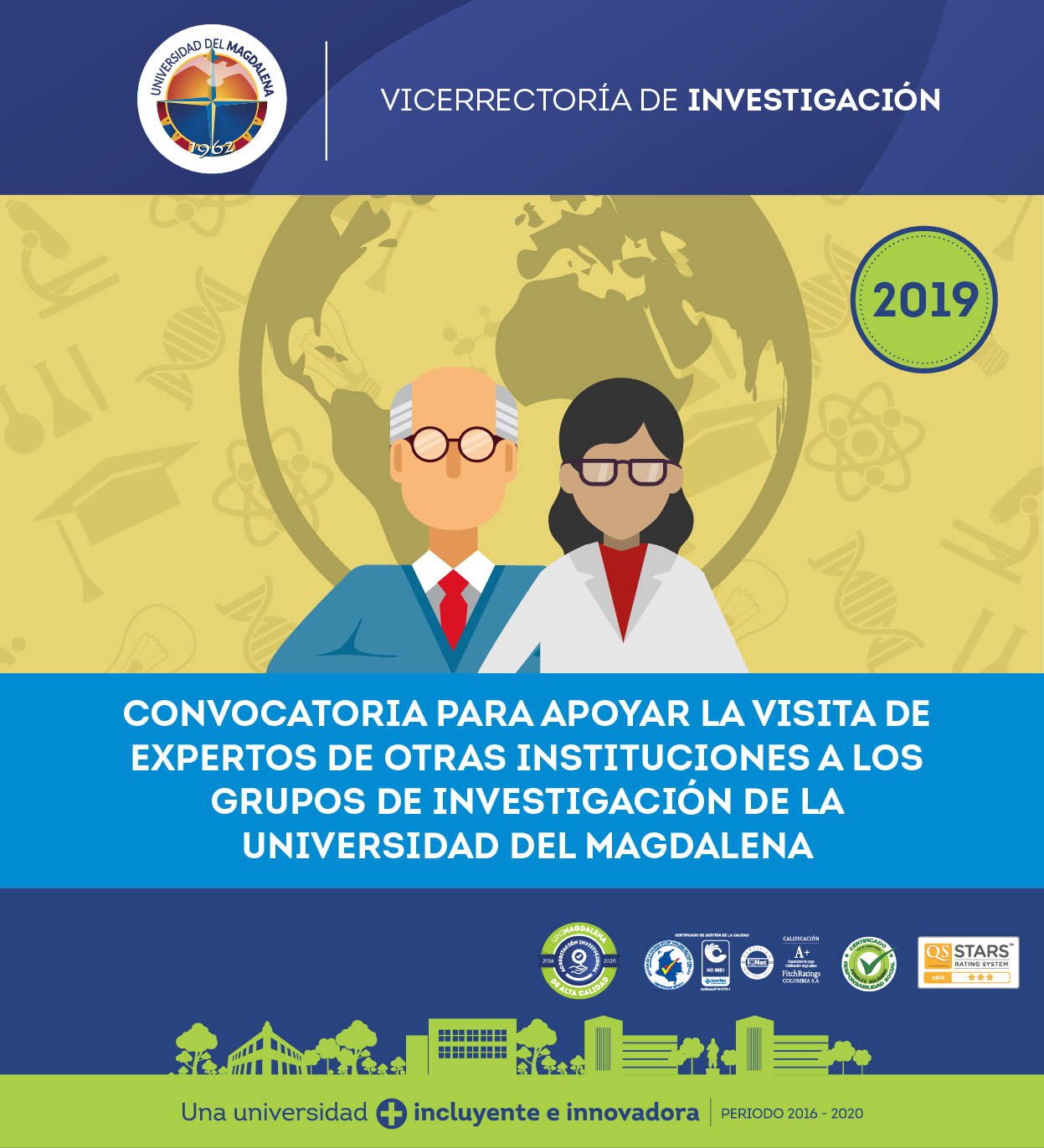 Convocatoria para apoyar la visita de expertos de otras instituciones a los grupos de investigación de la Universidad del Magdalena